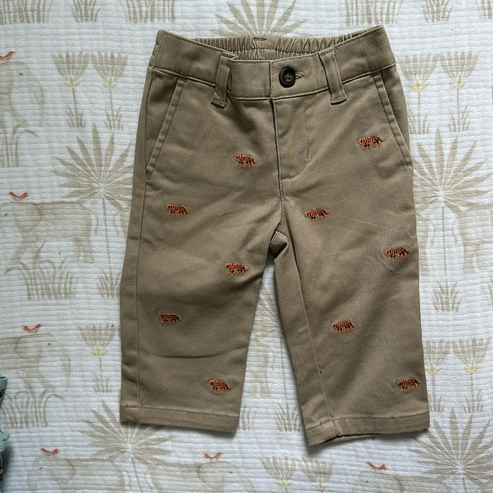 NWT Janie and Jack Embroidered Tiger Pant